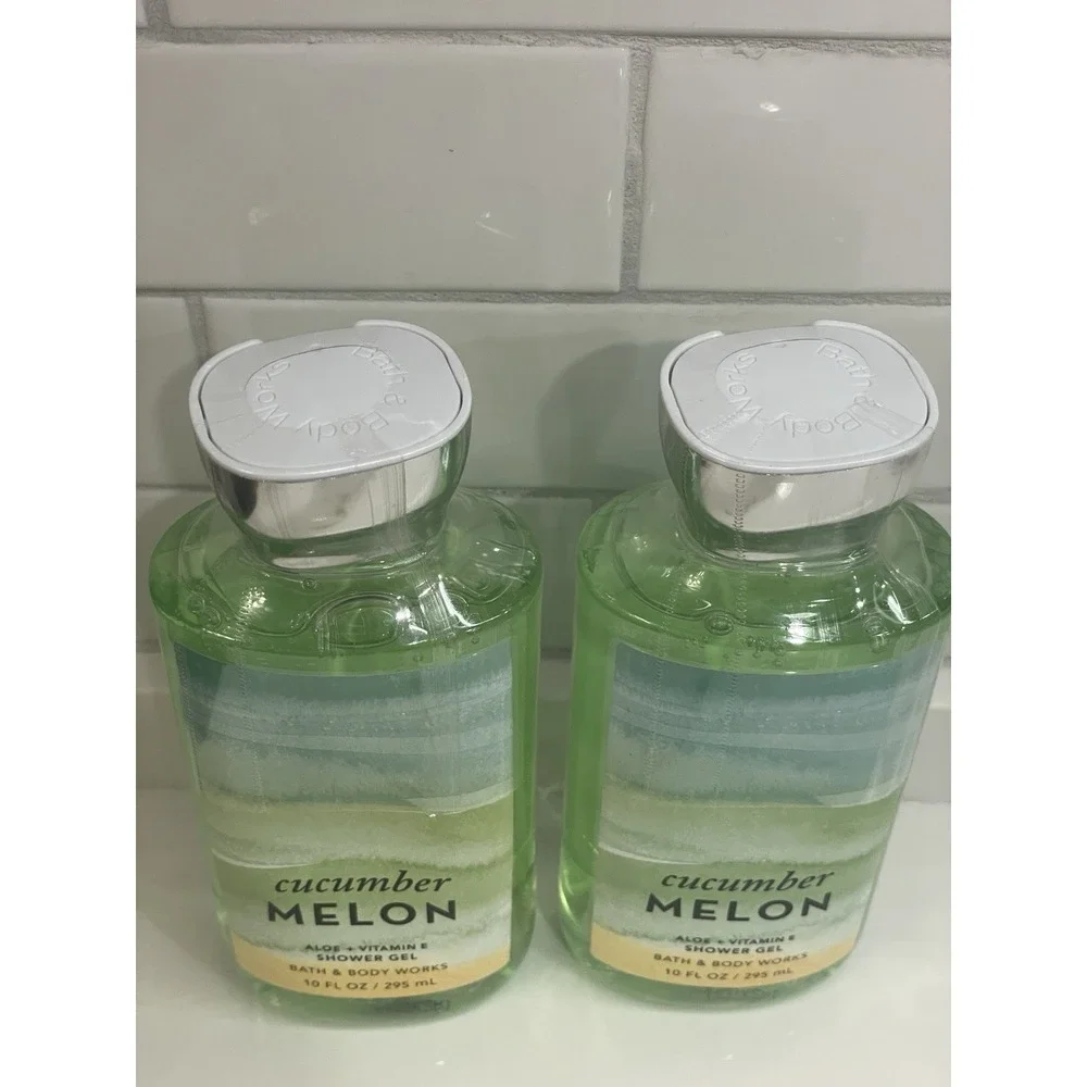 Bath‎ & Body Works Cucumber Melon Shower Gel Body Wash 10 oz Lot of 2 New Sealed